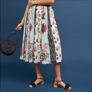 Anthropologie midi skirt